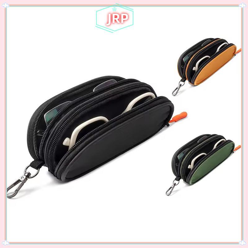 JRP 1Pc Hộp đựng kính râm hai lớp Hộp đựng du lịch chống nước Hộp lưu trữ bền đa chức năng Chuyến đi công tác JRP