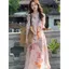 Đầm hoa dáng rộng dáng rộng thời trang Váy dài in hình cao cấp