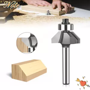 NOTE1 Dao phay, 45 độ 6mm 6,35mm Shank xiên Góc Router Bit, Bền bỉ với vòng bi Dụng cụ chế biến gỗ khắc gỗ