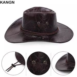 Mũ cao bồi KANGN, Mũ hiệp sĩ da quý ông, Tấm che nắng phương Tây cổ điển thời trang ngoài trời Nam nữ