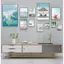 Bãi Biển Đại Dương Cầu Lá Rùa Biển Biển Poster Không Khung Tranh Canvas Trang Trí Tường