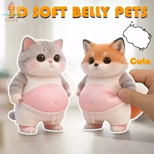 GILL 2 Nút Chặn Cửa, Miếng Lót Chống Va Chạm Cao Su Mềm Động Vật Mũm mĩm, Chống Trơn Trượt Tự Dính Tắt Tiếng Thiết Kế Miếng Dán Bụng Đồ Trang Trí