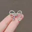 Siyuyan Thanh Lịch Nơ Kim Cương Giả Thổ Cẩm Bule Pin Dành Cho Nữ Bé Gái Nơ Bule Pin Cardigan Kẹp Trang Sức Thổ Cẩm Phụ Kiện VN