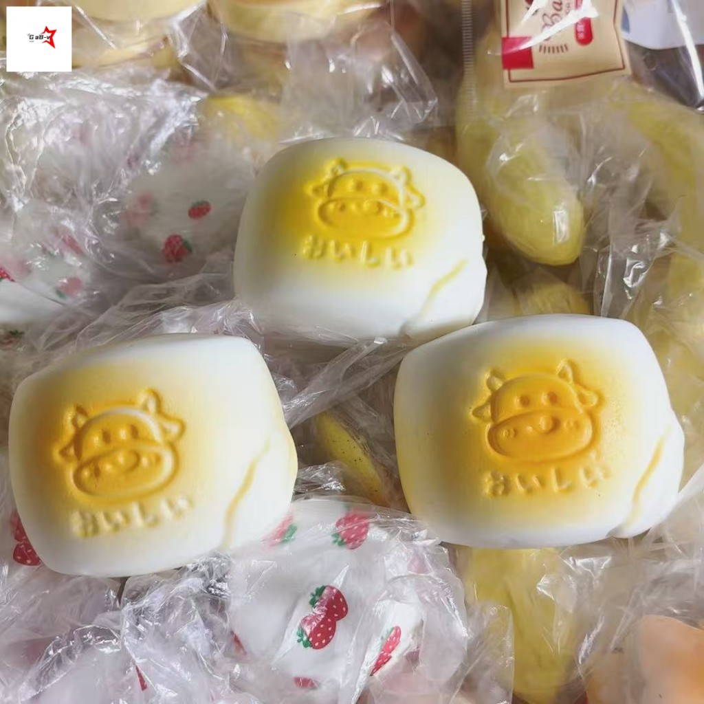 Mô hình bánh mì sữa PU phục hồi chậm Đồ chơi bóp- Đạo cụ giải nén mềm