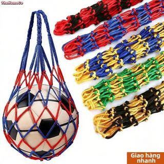 [Vận chuyển nhanh] Túi nylon THEHOMECO, Túi đựng bóng rổ dệt nhiều màu, Túi lưới nylon bền Bóng đá