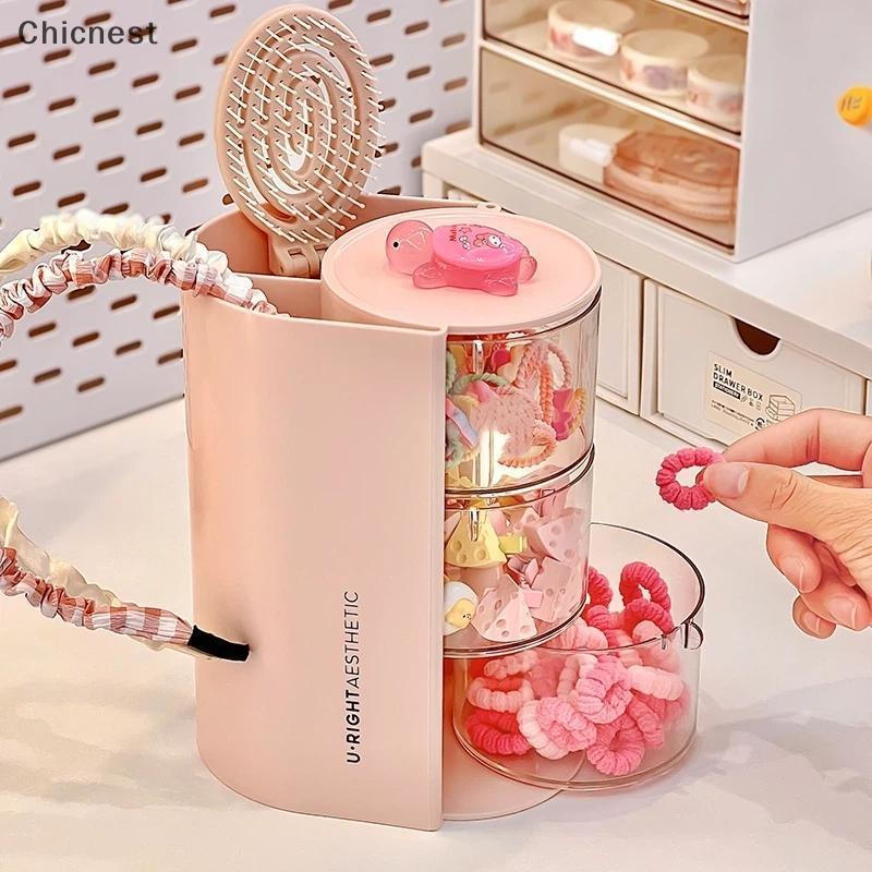 [Chc] Hộp đựng mỹ phẩm xoay 360 độ Hộp đựng mỹ phẩm chống bụi đa chức năng cho mặt bàn [VN]