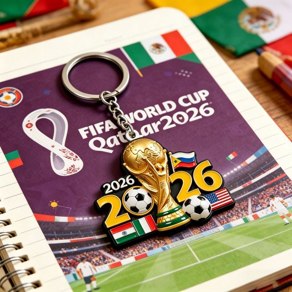 Móc Khóa FIFA World Cup 2026 BL158 Charm Treo Balo Phụ Kiện Lưu Niệm Thể Thao