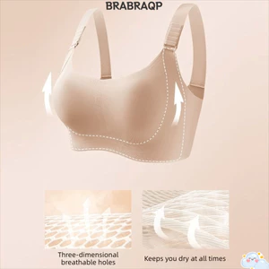 Áo ngực thoải mái liền mạch BRABRAAA, Dây đeo có thể điều chỉnh Plus Size Plus Áo ngực cỡ lớn, Cốc hiệu ứng nâng thoải mái Hỗ trợ mềm Đồ lót nữ dành cho nữ