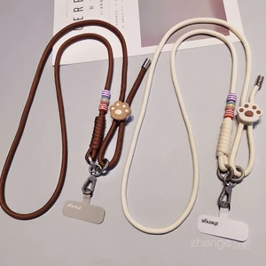 Điện Thoại Di Động Dây Đeo Ngang Dễ Thương Mèo Móng Vuốt Có Thể Điều Chỉnh Vai Dài Treo Cổ Ngoài Trời Đa Năng Dệt Mạnh Bền Mới
