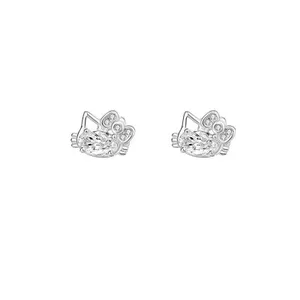 Bạc Dễ Thương Mèo Mèo Bông Tai Kitty Bông Tai Sang Trọng Bông Tai Xuyên Bông Tai Cao Cấp Học Sinh Trẻ Em Bông Tai 6.16