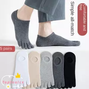 TOPTOOLCX Tất Vô Hình Năm Ngón Tay, Tất Thể Thao Chống Trượt Cotton, Tất Thuyền Thoáng Khí Chạy Bộ Thông Thường