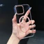 Dành Cho iPhone14promax Vỏ Điện Thoại Đá Trong Suốt Từ Tính PC Màu Kẹo Chống Sốc 16ProMax Túi Điện Thoại Trong Suốt