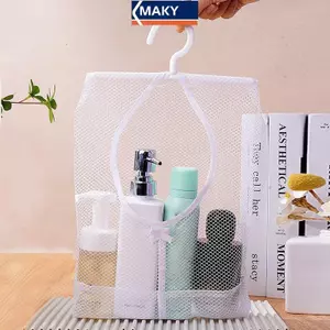 MAKY 1 Túi đựng lưới treo đa chức năng, Polyester, Chỉ rửa tay, Dụng cụ sắp xếp tiết kiệm không gian có truy cập dễ dàng VN