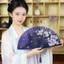 Lụa Cổ Gấp Quạt Nữ Đầu Lụa Phong Cách Trung Hoa Vừa Cao Cấp Quạt Bán Trong Suốt Gấp Di Động Thủ Công Vũ Quạt