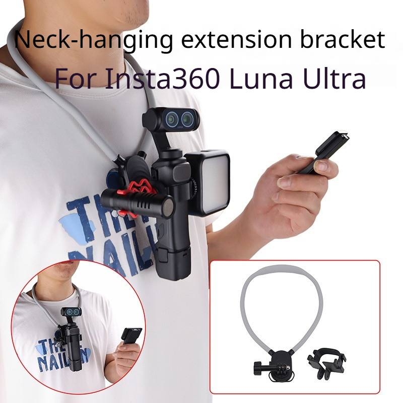 Giá đỡ cổ cho Insta360 Luna Ultra, hoàn hảo để chụp ảnh POV góc nhìn thứ nhất