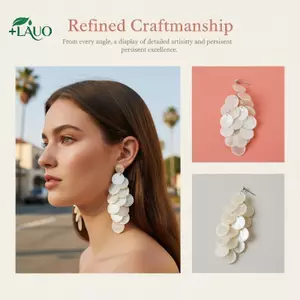 Springevenstar Hình Học Vỏ sel Bông Tai Nâng Cao Đi Biển Kỳ Nghỉ Thời Trang Với Móc Thanh Lịch Springevenstar