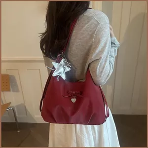 SQ11 Túi tote đi lại màu trơn mờ mới Túi đeo chéo thông thường lớp học sinh đơn giản