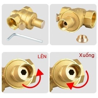 Van giảm áp nước đồng thau DN15 DN20 DN25 PN16 - van điều áp chỉnh áp lực ổn định, bền bỉ cho gia đình