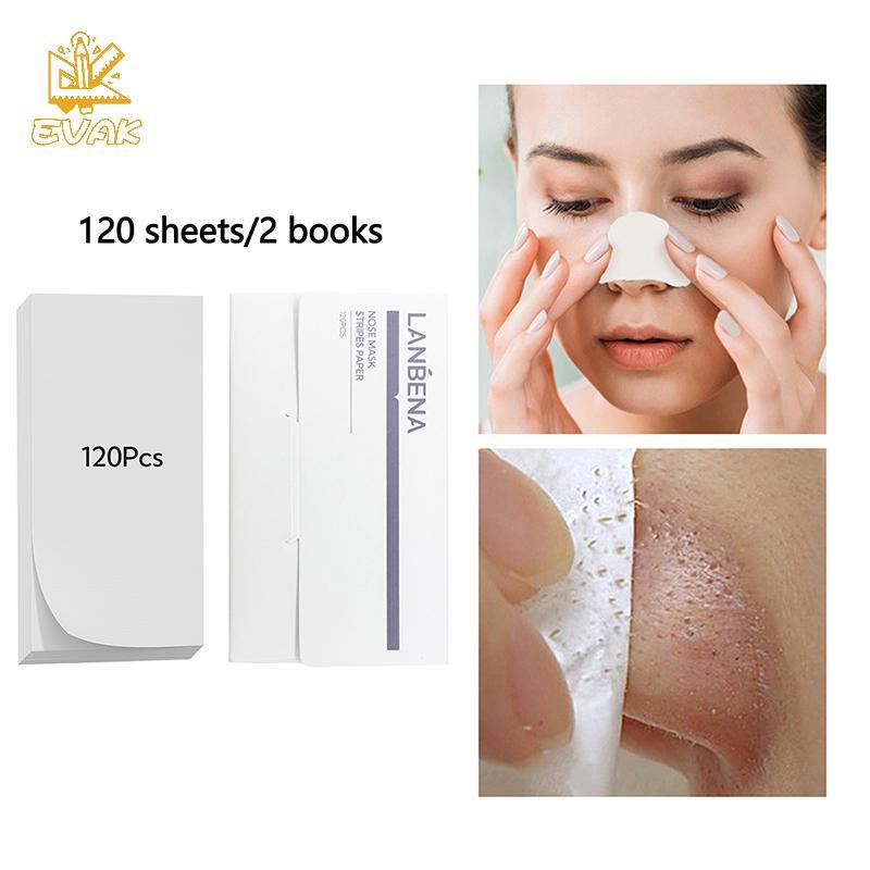 Alittlesetrtu 120 Chiếc Đầu Giấy Loại Bỏ Thực Vật Lỗ Chân Lông Mũi Mụn Sạch Chấm Lột Mặt nạ Bùn Điều Trị Phụ Kiện Chăm Sóc Da VN