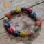 CANAMEK 1 DIY Phụ Kiện Gốm Sọc Dưa Hấu Hạt Vòng Tay Nhiều Màu Sắc Hoa Men Hạt Vòng Tay Handmade Trang Sức CSF