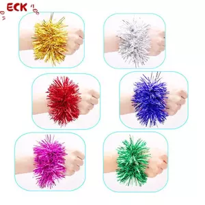 ECK 2 Cái Áp Dụng Cho Trò Chơi Thể Thao Pompoms 7 Phong Cách Cổ Vũ Bóng Hoa Hiệu Suất Khiêu Vũ Cổ Tay Hoa Trò Chơi Thể Thao Vòng Tay HOT