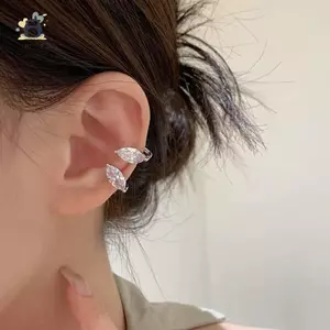 Kẹp Xương Tai Zircon Lấp Lánh Cho Nữ Không Xuyên sel Tai Còng Kẹp Bông Tai Trang Sức Cưới Mới