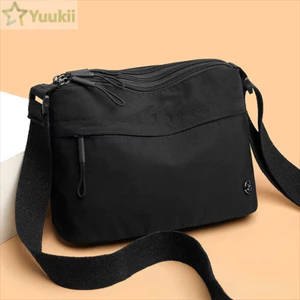 Túi đeo chéo YUUKII, Túi đeo vai Nylon dung tích lớn, Dây kéo thông thường có thể điều chỉnh Dây đeo rộng Túi xách nữ dành cho nữ