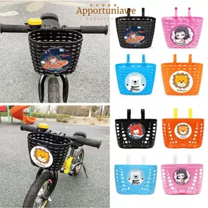 IAPPORTUNIA Trẻ Em Giỏ Trẻ Em, Nhựa Hoạt Hình Patten Bảo Quản Xe Đạp, Chất Lượng Cao Nhiều Màu Sắc Giỏ Trước Học Sinh Phụ Kiện Xe Đạp