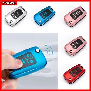 Chìa khóa điều khiển từ xa YRBWD, Vỏ bảo vệ TPU mềm, Giá đỡ chìa khóa thời trang, Bảo vệ toàn diện cho Chevrolet/Aveo/Sail/Malibu/Captiva/Opel/Vauxhall