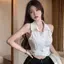 Áo sơ mi không tay Hot Girl Slim-fit Thiết kế gợi cảm Mùa hè ngắn Pure Desire Style Vest Chic Top