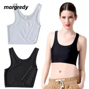 MARGREDY Corset Ngực Shaper Tank Tops Quần Lót Trans Lesbian