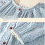 Vòng bít co giãn viền ren nữ Bộ đồ dài tay / Quần dài tay cổ tròn chấm bi Bộ đồ ngủ Cotton nguyên chất / Thoải mái