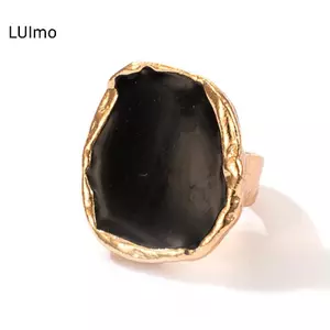 LUImo Dầu Lớn Chung Nhẫn Gothic Trang Sức Bohemian Đá Nhẫn Nữ Quyến Rũ SBS