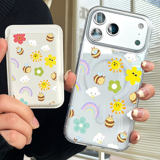Ốp bảo vệ họa tiết ong hoạt hình cho iPhone 11 12promax 13pro15pro 15promax 14 14promax 14pro 16 pro max 16 plus 17 17promax
