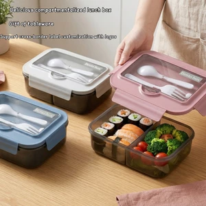 Hộp cơm trưa dung tích lớn, màu trơn, có thể dùng trong lò vi sóng, đa chức năng, giữ tươi