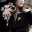 Bluelover Tính Khí Sang Trọng Zircon Hoa Thổ Cẩm Dành Cho Nữ Cô Gái Thời Trang Đa Năng Sáng Bóng Xòa Quần Áo Cưới Phụ Kiện Quà Tặng Mới