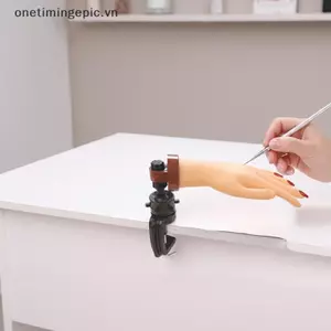 VFZ Nail Practice Hand với áo ngực để bàn có thể điều chỉnh Bàn tay ma-nơ-canh có thể tái sử dụng cho người mới bắt đầu Acrylic Gel Salon Dụng cụ đào tạo OTE