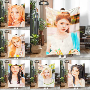Hearts2Hearts 《 Lemon Tang 》 Chăn Flannel in hình, Chăn ném một mặt mềm mại cho người hâm mộ