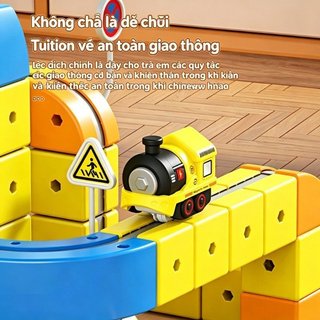 【BabyJoy】Bộ Đồ Chơi Xếp Hình Đường Ray Xe Lửa, ABS Không BPA, Phát Triển Trí Não, Quà Tặng Cho Trẻ