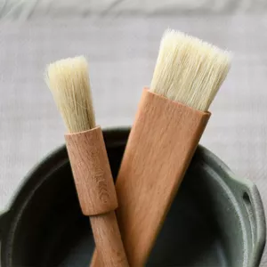 Bàn chải tóc lợn sồi Lông cứng Bàn chải dầu thịt nướng Không xơ Nướng thức ăn nhà bếp Nướng bánh 6.21