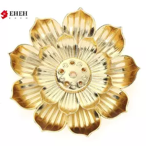 Giá đỡ nhang vàng Phật giáo Dòng hoa sen Tấm đế chùa VN