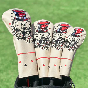 Mũ đội đầu câu lạc bộ Golf thêu độc đáo Chất liệu PU dày chống thấm nước Vỏ bảo vệ câu lạc bộ