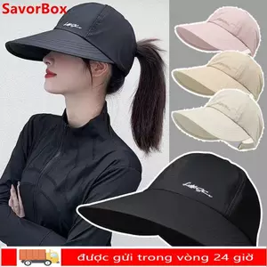Mũ chống nắng SAVORBOX, Mũ bóng chày có thể điều chỉnh vành rộng, Mũ đi biển khô nhanh có thể gập lại thoáng khí thông thường Thể thao ngoài trời