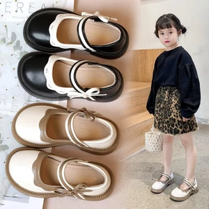 Giày Da Bé Gái 3-12 Tuổi Phong Cách Công Chúa Dễ Thương Nút Thắt Lưng Đế Cao Su Chống Trượt Mới 2026 ✨Bubblu11.vn✨