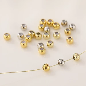Hạt vàng hạt charm Vàng Cuộn Dây Hạt Bằng Silicone Mạ Vàng 14K18K Dùng Làm Trang Sức diy
