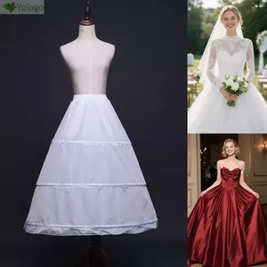 Áo khoác YOLOGO, Váy lót dài 3 lỗ Crinoline, Váy Crinoline màu trắng
