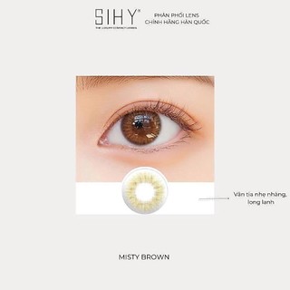 SIHY - Kính áp tròng, Lens [CẬN] Misty Brown màu nâu sáng tone Tây, độ cận mắt từ 0 đến 6 độ