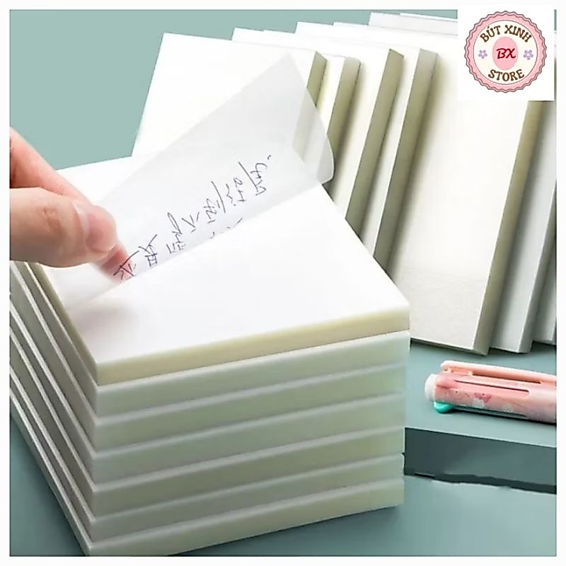 Sét 50 Tờ Giấy Note, Giấy Ghi Chú Trong Suốt