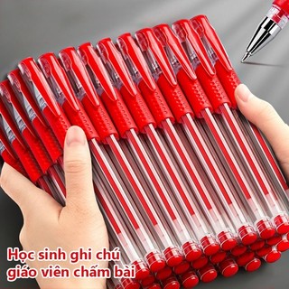 Bút Bi Combo 20 Bút Ngòi 0.5mm Không Lem Viết Mượt Mực Đen/Xanh/Đỏ Nước Học Sinh Văn Phòng