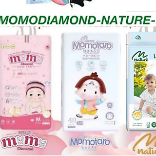 Bỉm tã dán/quần MOMO DIAMOND đủ size M48/L42/XL39/XXL36